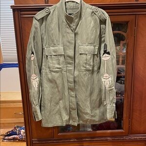 RAIL linen and tencel women’s jacket, size small and runs generously.